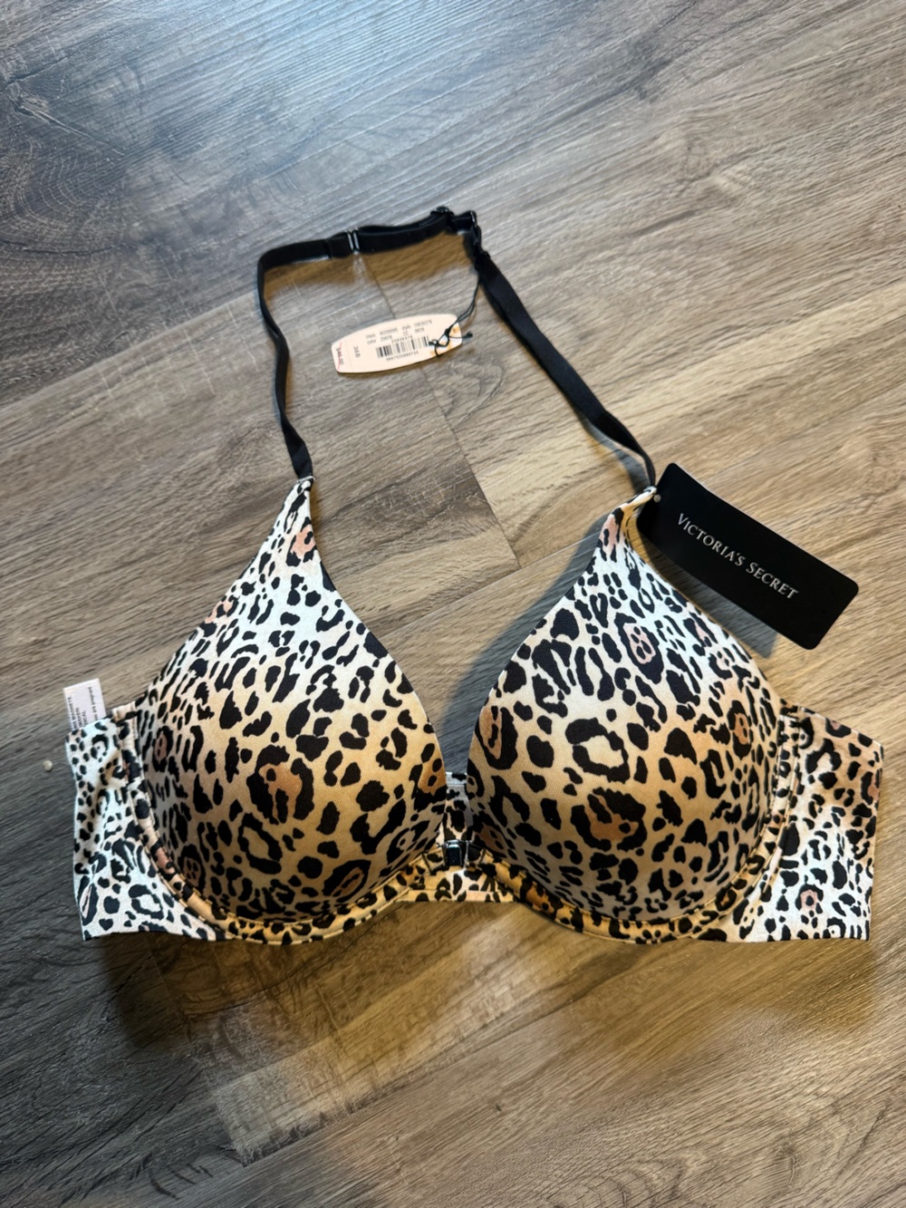 Victoria's Secret Leopard Print Push-Up Bra in Tan and Black